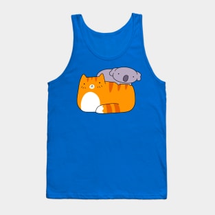 Orange Tabby Cat and Koala Tank Top